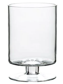 6″Dx9″H Glass Vase Clear