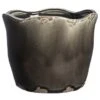 5.5″H X 6.6″D Ceramic Pot Charcoal