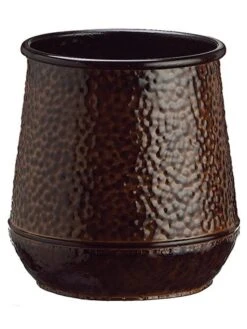 8.25″H X 7″D Tin Planter Brown