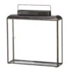 13.4″H X 4″W X 13.4″L Iron/Glass Lantern Clear Bronze