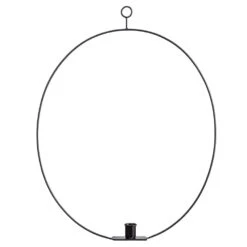 19.7″H X 15″W Iron Hanging Taper Candleholder Black