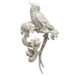 22″ Parrot Wall Decor Antique Beige