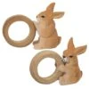 3.1″ Bunny Napkin Ring (2 ea/set) Brown