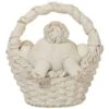 5″ Bunny With Eggs In Basket Whitewashed