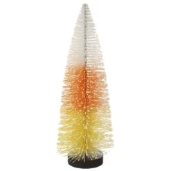 12″ Bottle Brush Tree Orange Yellow