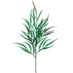 20″ Glittered Grass Spray Green Glittered