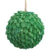 6″ Glittered Paper Ball Ornament Green Glittered