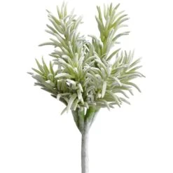 10″ Soft Touch Senecio Pick Green Frosted