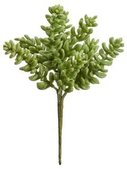8″ Soft Plastic Sedum Pick Green