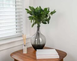 18″ Seeded Eucalyptus Spray  Green Burgundy -Silk Flower Depot Store DD FSE646 GR BU.03