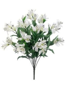 21″ Alstroemeria Bush X12 White