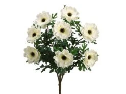 20″ Wave Anemone Bush X8  Cream