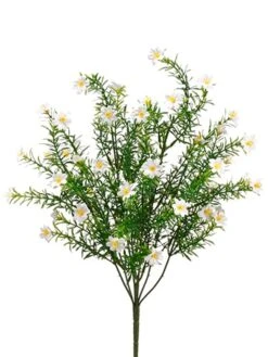 18″ Mini Blossom Bush White