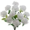 18″ Carnation Bush X11 White