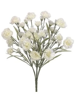 17.5″ Carnation Bush X7 White Cream