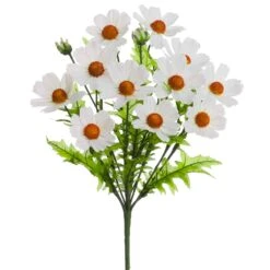 18″ Cosmos Bush X14 White