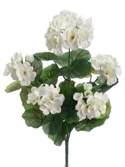 14″ Geranium Bush White