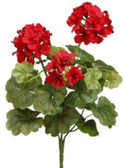 17″ Water-Resistant Geranium Bush X5 Red
