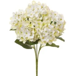 20″ Hydrangea BusH X 5 Cream Yellow
