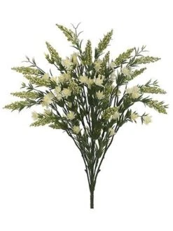 24″ Heather/Wild Flower Mixed Bush White