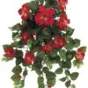 26″ Hibiscus Hanging Bush X13 w/216 Lvs. Tomato Red