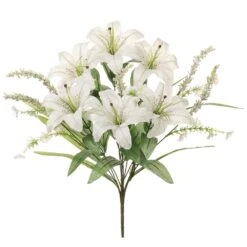 19″ Tiger Lily Bush X11 White