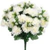 15″ Mum Bush X24 Cream