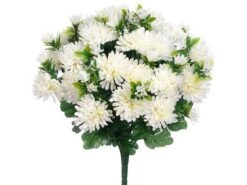 15″ Mum Bush X24 Cream
