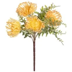12″ Protea Bush Yellow