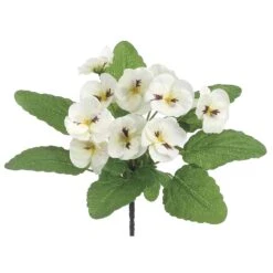 8.5″ Pansy Bush White
