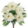 19″ Peony Bush X5 White