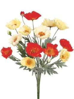 21″ Poppy Bush X20 Orange Yellow