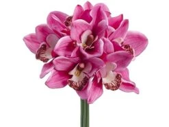 12″ Real Touch Cymbidium Orchid Bouquet Pink