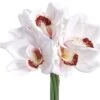 12″ Real Touch Cymbidium Orchid Bouquet White