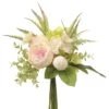 10″ Peony/Hydrangea Bouquet White Green