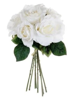 11″ Rose Bouquet White