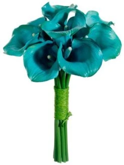 11″ Calla Lily Bouquet  Aqua