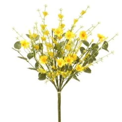 16″ Daisy/Eucalyptus Bouquet Yellow