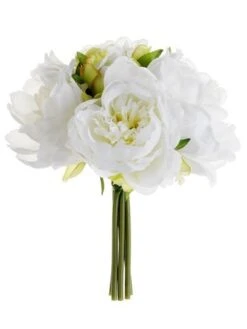 9.5″ Peony Bouquet X5 White