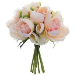 9″ Peony Bouquet Blush