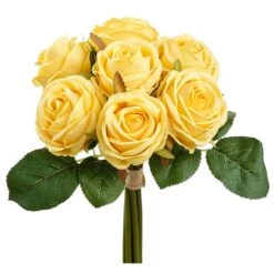 8.5″rose Bouquet Yellow