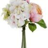 11″ Hydrangea/Rose/Peony Bouquet Pink Green