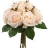 11.5″ Rose Bouquet  Peach Cream