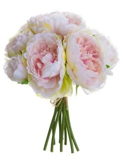 11″ Peony Bouquet Soft Pink