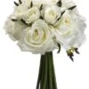 9″ Confetti Rose Bouquet  White