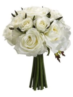 9″ Confetti Rose Bouquet  White
