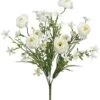 14″ Ranunculus Bush X6 Cream