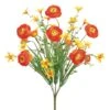 14″ Ranunculus Bush X6 Orange