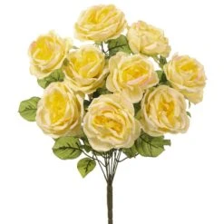 20″ Rose Bush X9 Yellow