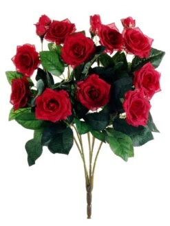 15″ Rose Bush X10 Red